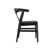 aries black dining chair side