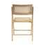 ashton blonde folding dining chair back