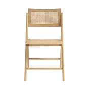 ashton blonde folding dining chair front