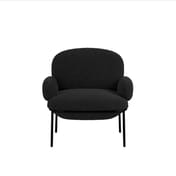 avery black boucle accent chair front