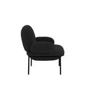 avery black boucle accent chair side