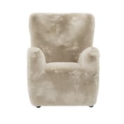 bear coyote faux fur armchair front