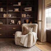 bear coyote faux fur armchair styled