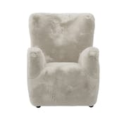 bear wolf faux fur armchair front