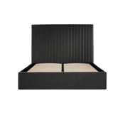 berlin black ottoman bed tall headboard front
