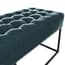 boden yale blue upholstered bench close up