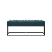 boden yale blue upholstered bench front