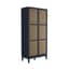 bordeaux blue rattan 2 door wardrobe angle