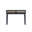 bordeaux blue rattan dressing table desk front
