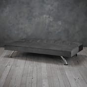 brighton grey sofa bed folded out room shot