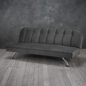 brighton grey velvet sofa bed lifestyle