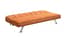 brighton orange sofa bed folded flat guest bed