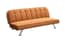brighton orange velvet sofa bed angle