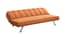 brighton orange velvet sofa bed side