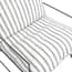 brook chalk stripe accent chair close up