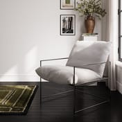 brook white accent chair loft room shot