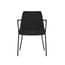 carlo black dining chair with arms front