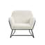 charles ivory boucle armchair black frame front