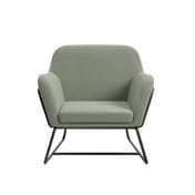 charles racing green velvet armchair front token