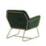 charles racing green velvet armchair gold back angle