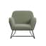 charles sage velvet armchair black frame front