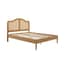 claude smoked oak rattan double bed angle