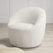 cocoon white boucle tub chair lifestyle