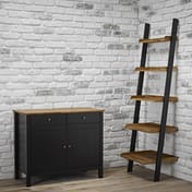 copenhagen black sideboard oak ladder shelf room
