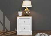 devon white bedside table room set