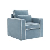 diego ice blue velvet armchair angle