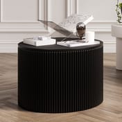 eden black fluted coffee table angle