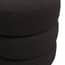 emi black boucle pouffe close up