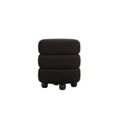 emi black boucle pouffe front