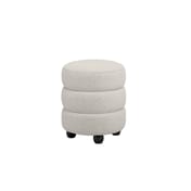 emi ivory boucle pouffe angle