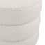 emi ivory boucle pouffe close up
