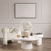 freyja ivory faux fur armchair room shot