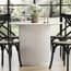 fuji stone white round dining table close up