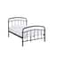 halston black single metal bed frame angle