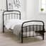 halston black single metal bed light room shot