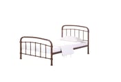 halston copper single metal bed frame angle