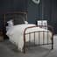 halston copper single metal bed room shot