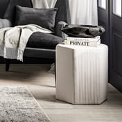 harbour beige thin stripe stool styled