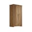 havana pine 2 door wardrobe angle