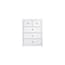 havana white large 5 drawer chest front