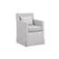 hettie grey cotton stripe dining chair angle