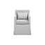 hettie grey cotton stripe dining chair front