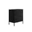 hoxton black 3 drawer chest angle view