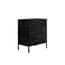 hoxton black 3 drawer chest angle
