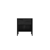 hoxton black bedside cabinet front