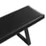 hyde black dining bench close up